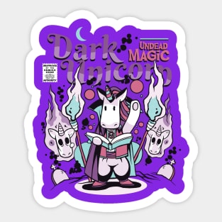 Dark Magical Unicorn Fantasy Sticker